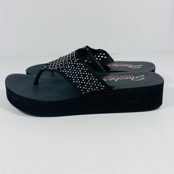 Skechers Yoga Foam Bling Flip Flop Size 9 - Picture 4 of 10